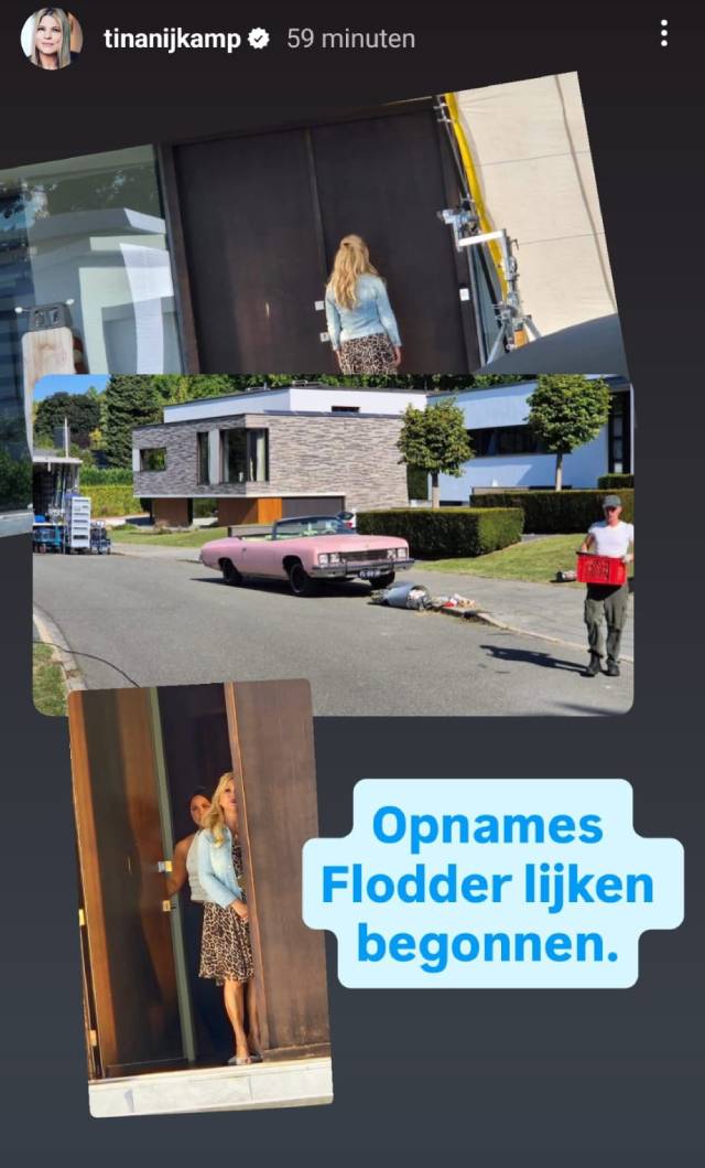 Beelden van opnames Flodder.